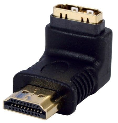 HDMI R/A Coupler - Male to Female HDMI Adapter with Gold Plated Connectors | Cables4all