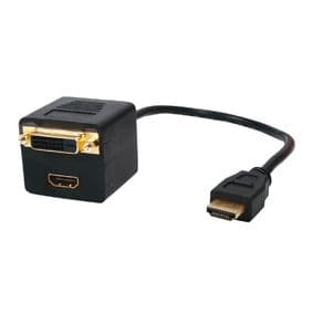 HDMI to 1 x DVI-D + 1 HDMI Splitter / Converter Cable