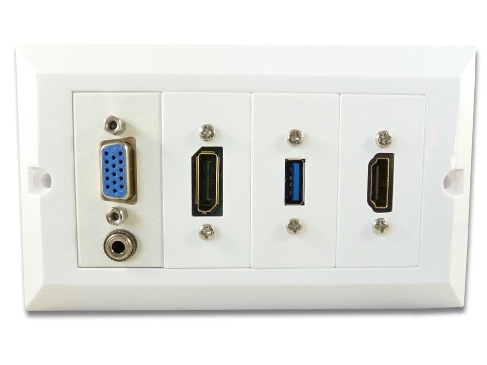 HDMI USB 3.0 DisplayPort VGA Wall Plate | Cables 4 ALL