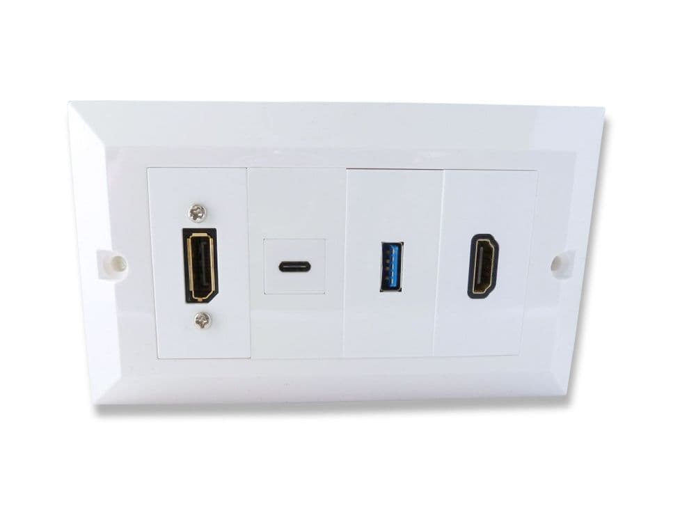 HDMI USB 3.0 DisplayPort VGA Wall Plate | Cables 4 ALL