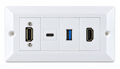 HDMI / USB 3.0 / USB C / DisplayPort Wall Plate