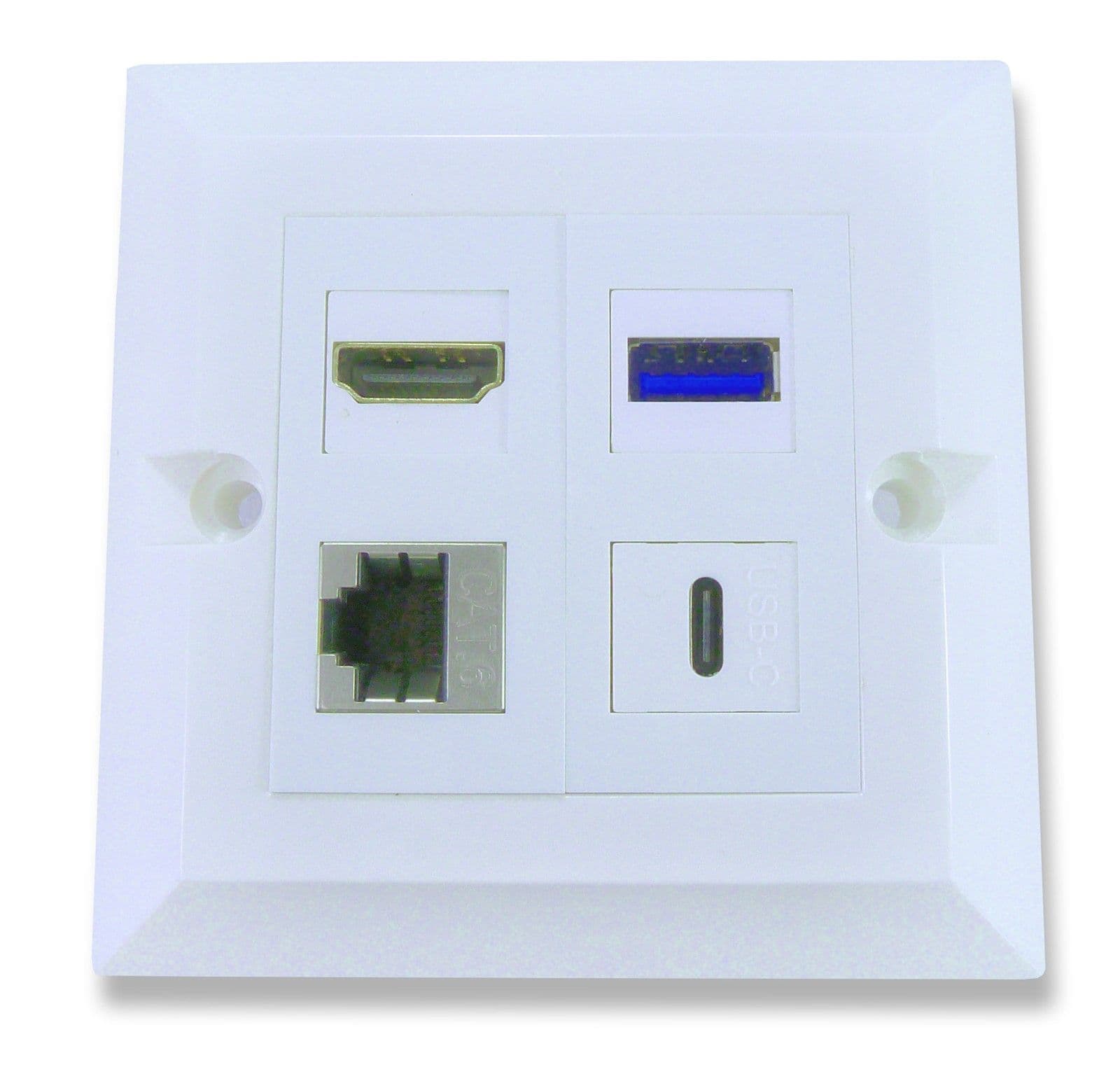 HDMI USB Ethernet Wall Plate USB Type C USB (4k Compatible