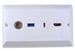 HDMI  USB TV Aerial Wall Plate - USB Type C / USB 3.0  (4k Compatible) / TV Aerial