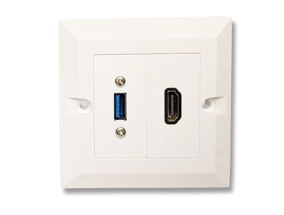 HDMI USB Wall Plate – USB 3.0 & HDMI 4K Wall Plate