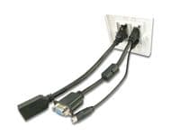 HDMI  & VGA Jack Wall Plate - Quick Connect Audio and Video Wall Plate | Cables4all