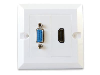 HDMI & VGA Wall Plate - Quick Connect