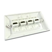 4K HDMI Wall Plate - 4 HDMI Sockets | Cables4all