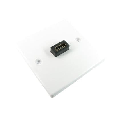HDMI Wall Plate With Angled HDMI Socket on Reverse (Easy Connect)