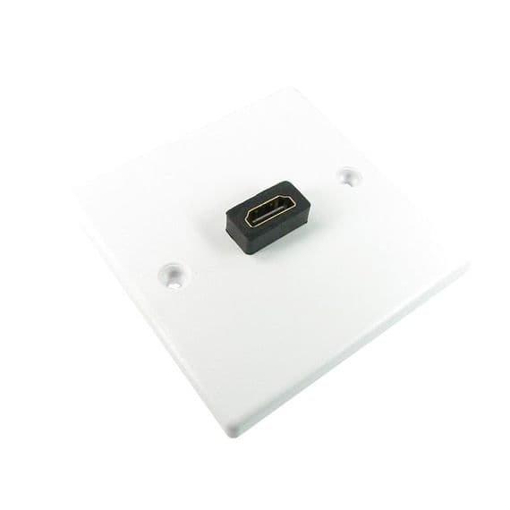 Single HDMI Wall Plate With Angled HDMI Socket on Reverse  Cables 4 ALL