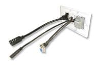HDMI Wall Plate with TV Aerial VGA and 3.5mm Jack Sockets - Easy Connect | Cables4all