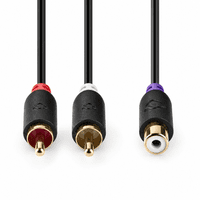 High Quality Subwoofer RCA 2 into 1 Adapter Cable | Cables4all