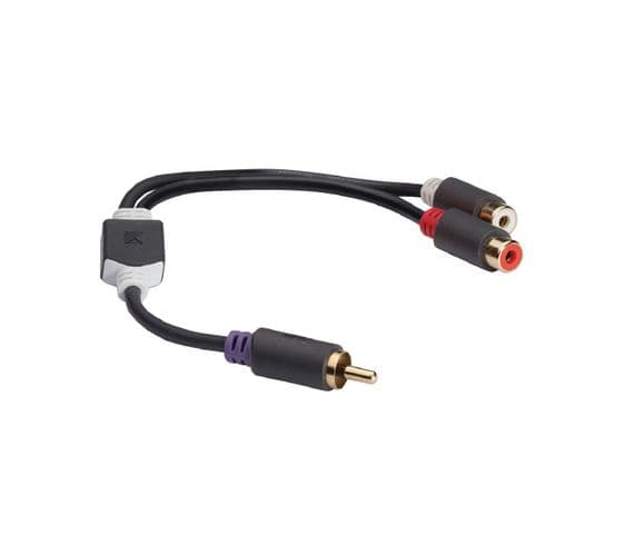 High Quality Subwoofer RCA 2 into 1 Adapter Cable | Cables4all