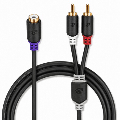 High Quality Subwoofer RCA 2 into 1 Adapter Cable