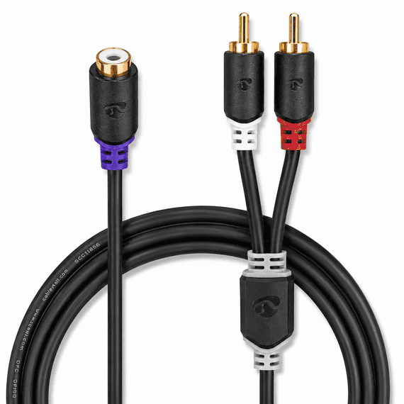 High Quality Subwoofer RCA 2 into 1 Adapter Cable | Cables4all