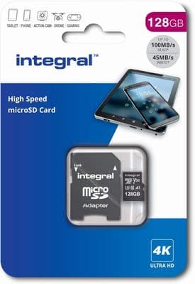 Integral 128GB Micro SDHC Card  - 128GB Micro SD Memory Card Class 10