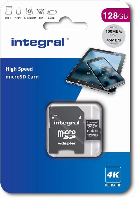 Integral 128GB Micro SDHC Card  - 128GB Micro SD Memory Card