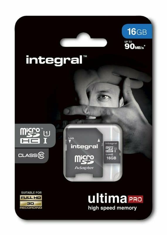 Integral 16GB Micro SDHC Card 16GB Memory Card | Cables 4 ALL
