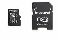Integral 32GB Micro SDHC Card 32GB Memory Card With SD Adapter | Cables 4 ALL