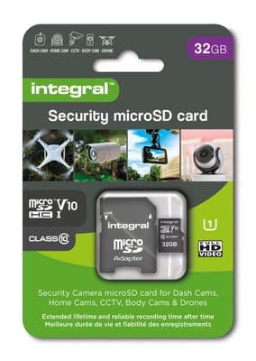Integral 32GB Micro SDHC Card  - 32GB Micro SD (Dashcam, Security, CCTV, Drones)