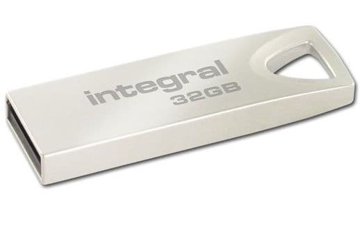Integral ARC 32GB USB 2.0 Flash Drive - Small Metal Memory Stick | Cables 4 ALL