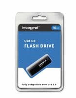 Integral Black 16GB USB 3.0 Flash Drive - Superspeed USB Pen Drive | Cables 4 ALL