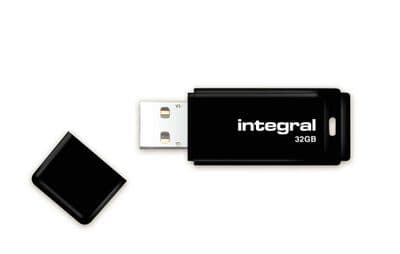 Integral Black 32GB USB 2.0 Flash Drive - Memory Stick 32GB