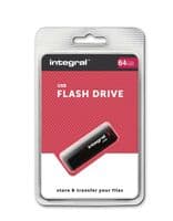 Integral Black 64GB USB 2.0 Flash Drive | Cables 4 ALL