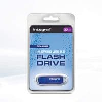 Integral Courier 32GB USB 2.0 Flash Drive - Memory Stick | Cables 4 ALL