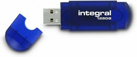 Integral EVO 128GB USB Flash Drive | USB 2.0 | Cables 4 ALL