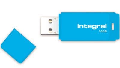 Integral NEON 16GB USB 2.0 Flash Drive - BLUE USB Memory Stick