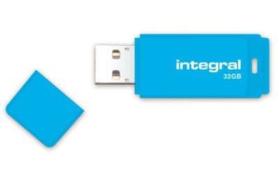 Integral NEON 32GB USB 2.0 Flash Drive  - BLUE USB Memory Stick