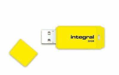 Integral NEON 32GB USB 2.0 Flash Drive - Yellow
