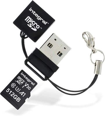 Integral USB Micro SD Card reader