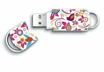 Integral Xpression 16GB USB 2.0 Flash Drive - Birds And Flowers