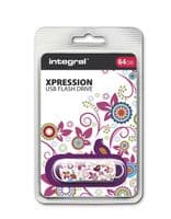 Integral Xpression 64GB USB 2.0 Flash Drive | Cables 4 ALL