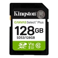 Kingston 128GB SD Card  - 128GB SDXC Canvas Select Plus | Cables 4 ALL
