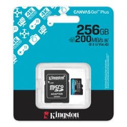 Kingston 256GB Micro SD Card  - 256GB SDXC Canvas Go Plus | Cables 4 ALL