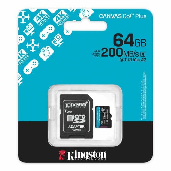 Kingston Canvas Go! Plus 64GB microSDXC Card – Fast  Memory Card | Cables 4 ALL