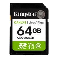 Kingston 64GB SD Card  - 64GB SDXC Canvas Select Plus | Cables 4 ALL
