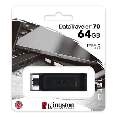 Kingston 64GB USB C Flash Drive - DT70