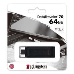 Kingston DataTraveler 70 64GB USB-C Flash Drive | Fast & Compact