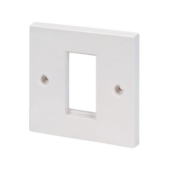 Low Profile Modular AV Faceplate - Fits 1 x 25mm Audio / Video Module | Cables 4 ALL