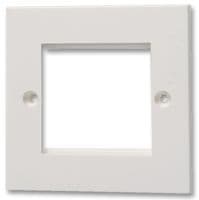 Low Profile Modular AV Faceplate - Fits 2 x 20mm Audio / Video Modules