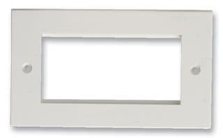 Low profile Modular AV Faceplate - Fits 4x AV Modules