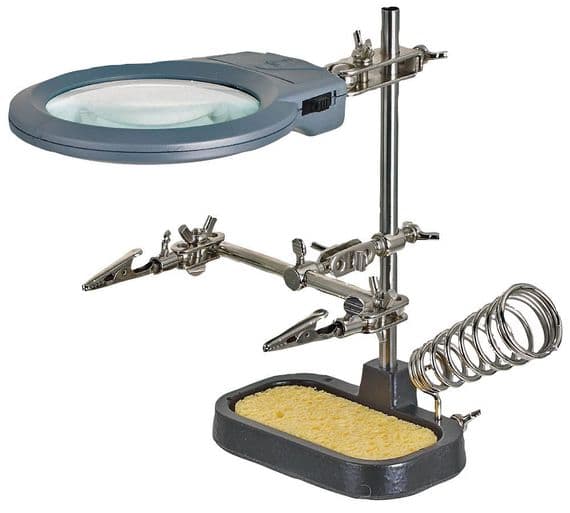 Magnifier LED Light with Soldering Stand