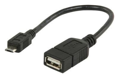 Micro USB OTG Cable - USB Micro B to USB A Female