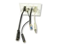 Multi AV Computer Wall Plate - HDMI VGA USB Jack Faceplate