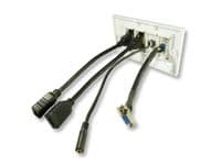 Multi AV Wall Plate - Twin HDMI VGA and 3.5mm Jack Faceplate - Easy Connect | Cables4all