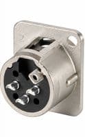 3 Pin Male XLR Panel Mount Connector | Neutrik