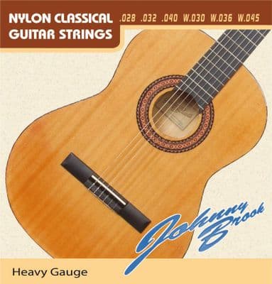 Nylon Acoustic Guitar Strings - Set Of 6 Heavy Gauge Strings